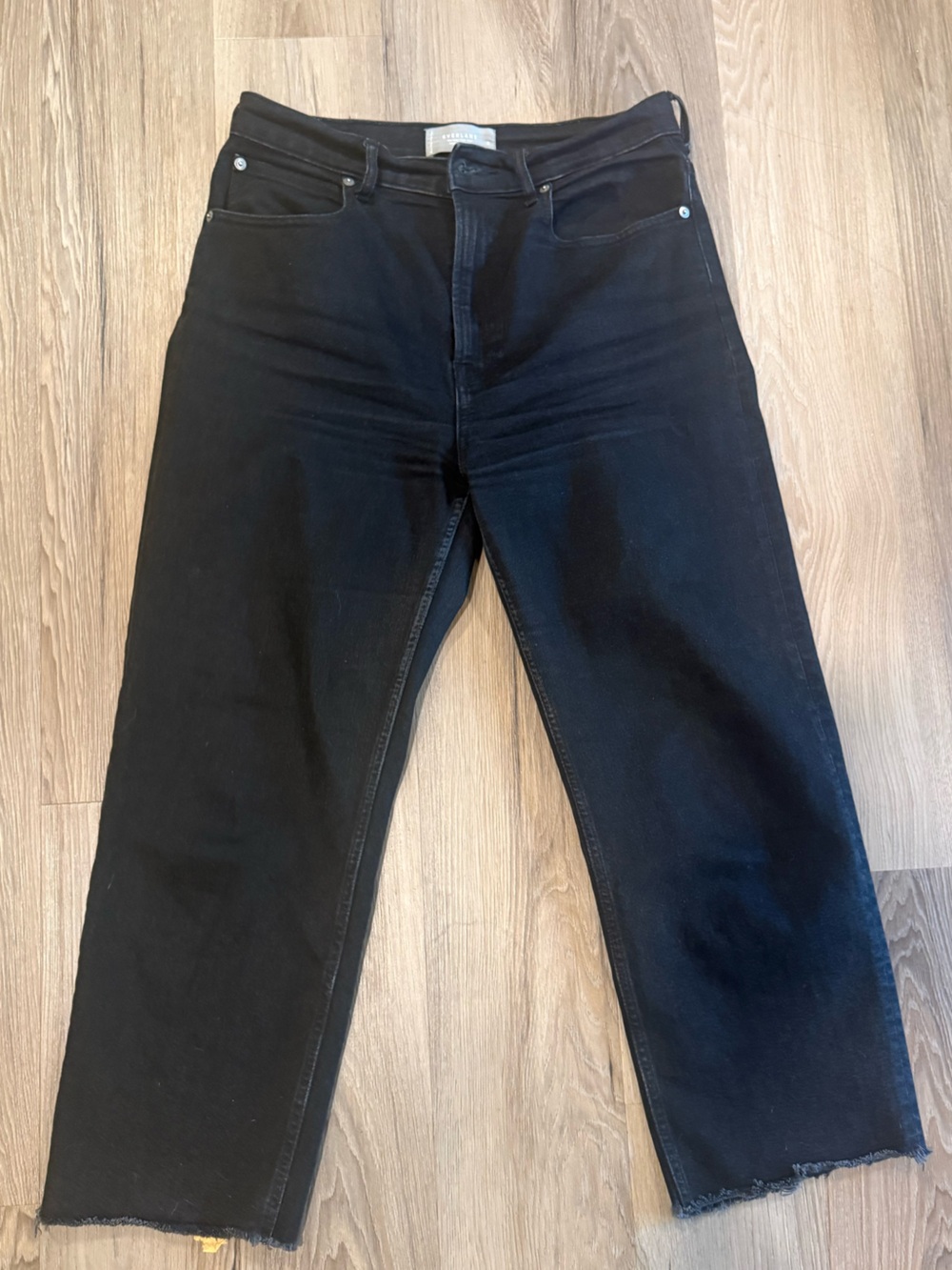 Everlane The Way High Straight Jeans in Black